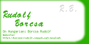 rudolf borcsa business card